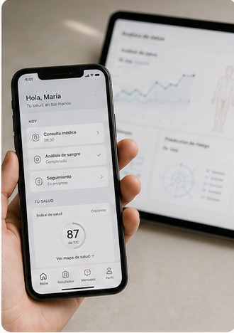 Smartphone con la app de seguimiento
